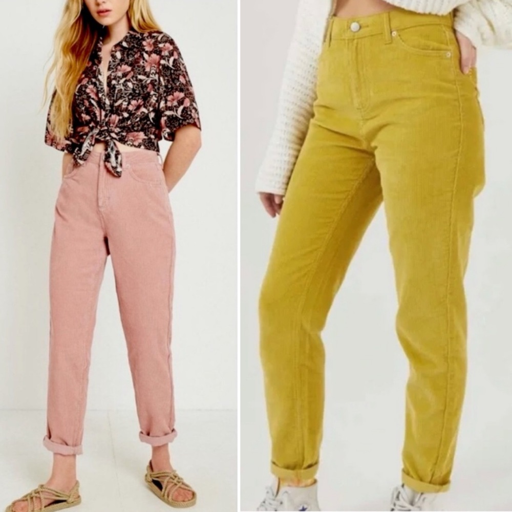 2 Pairs BDG Pastel Mom High Rise Cords
